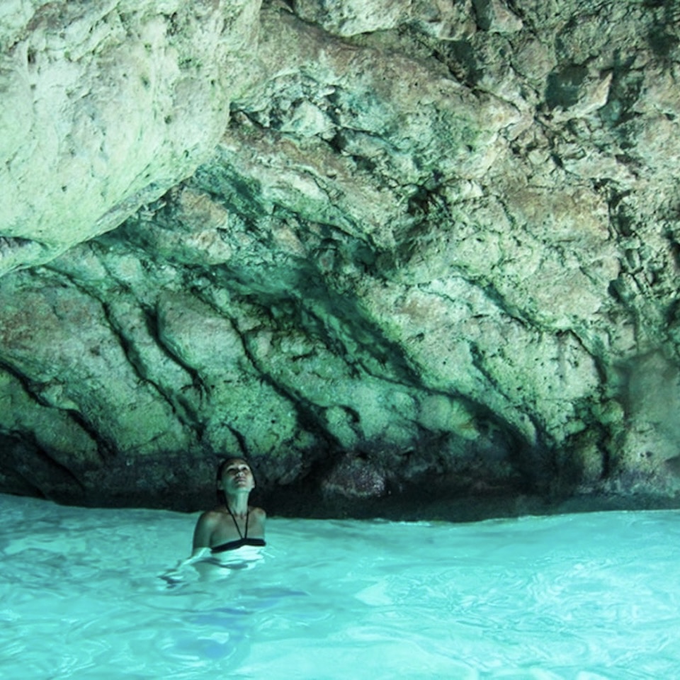 Dubovica secret sea cave interior - Red Rocks boat tour from Hvar Croatia