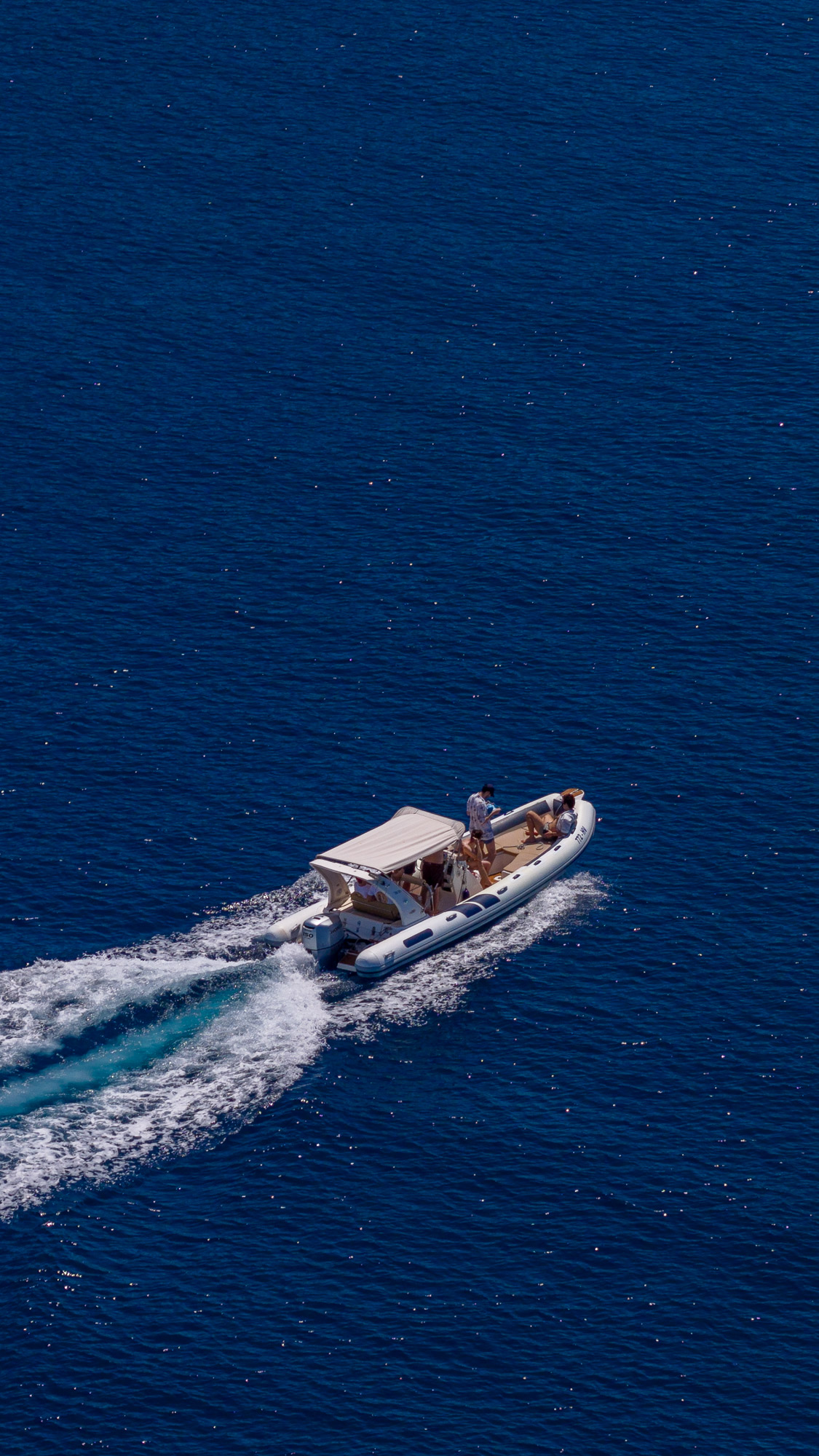Speedboat on the Zdrilca channel Pakleni Islands - Hvar Croatia