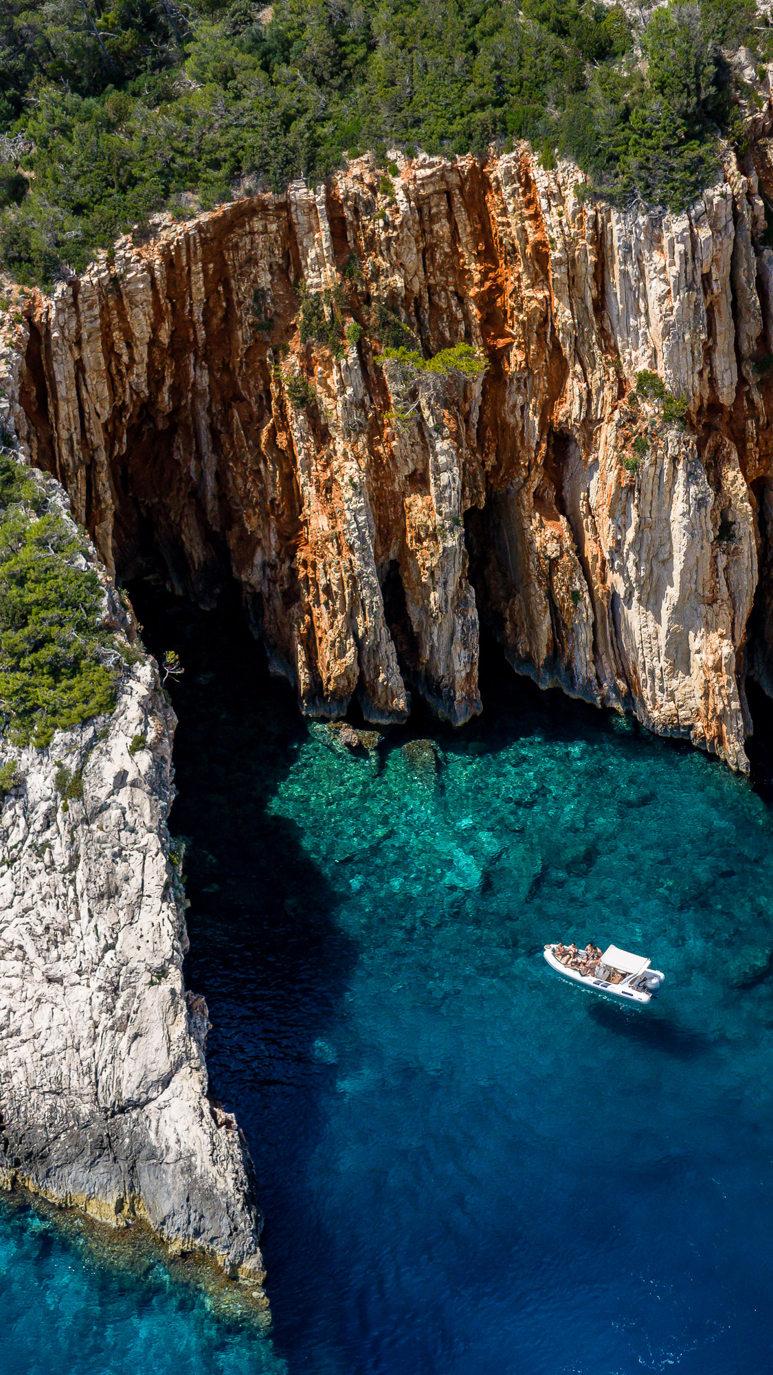 Hidden beach near Hvar reachable only by private boat tour